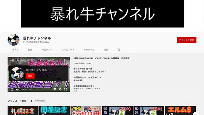 競馬予想サイト暴れ牛チャンネル YouTube