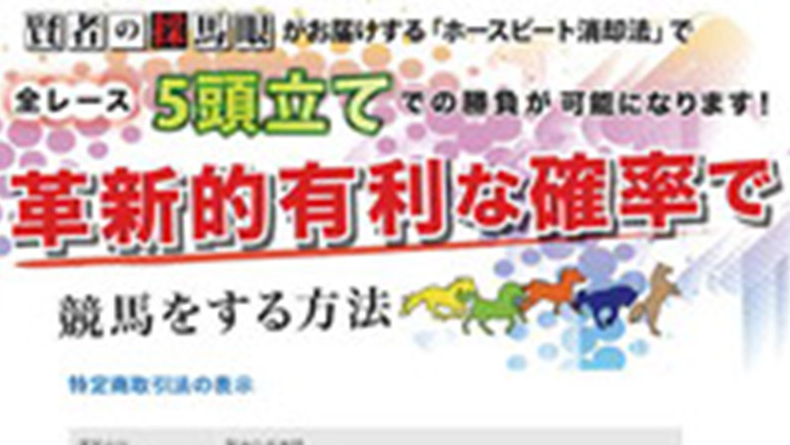 競馬予想サイト 革新的有利な確率で競馬をする方法