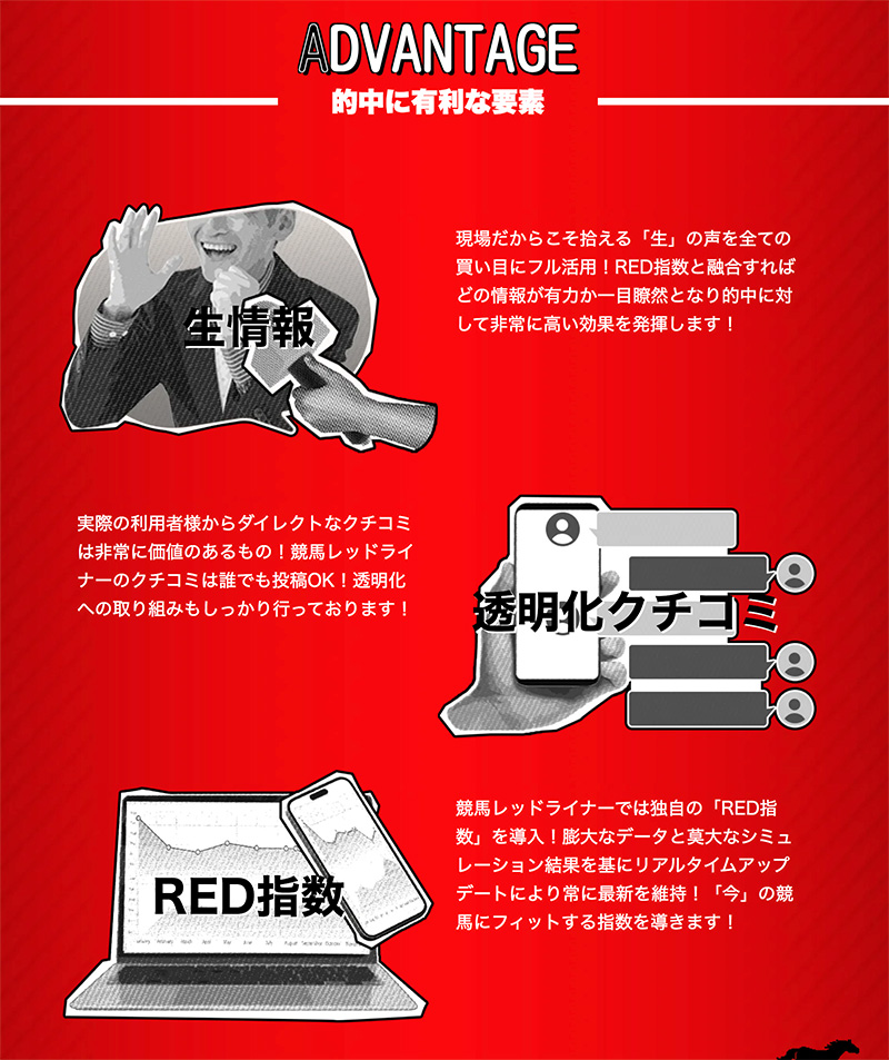 競馬レッドライナーの特徴