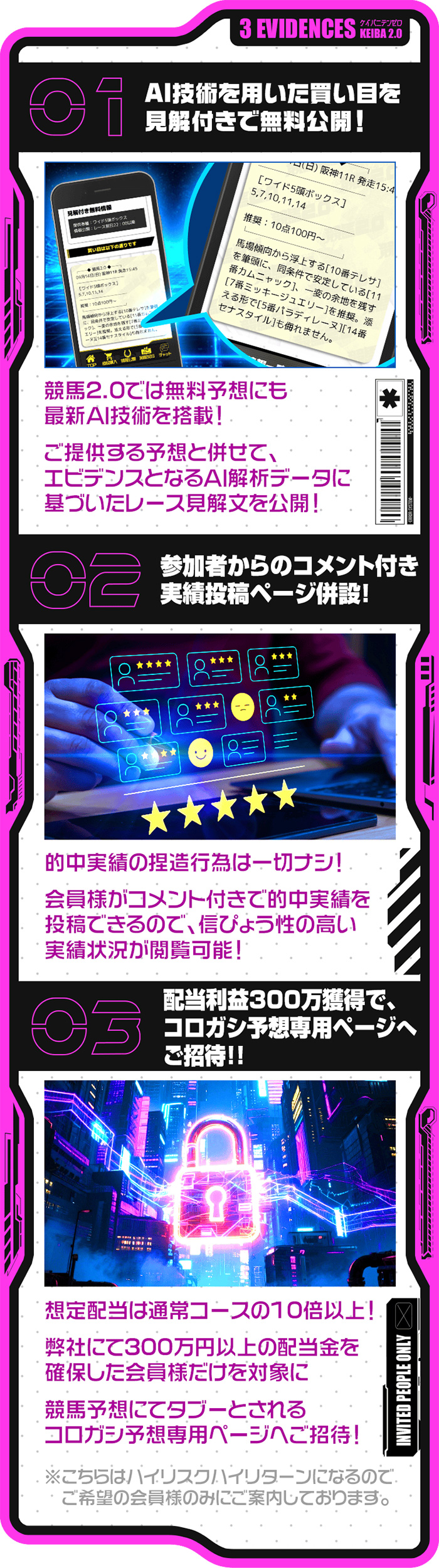 競馬2.0が誇る3つのエビデンス