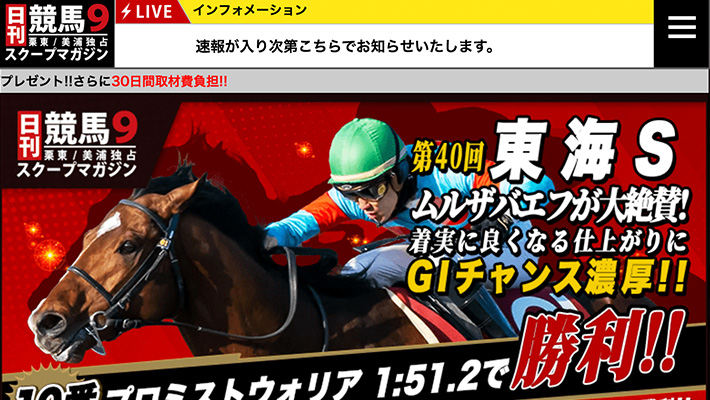 競馬予想サイト 日刊競馬9