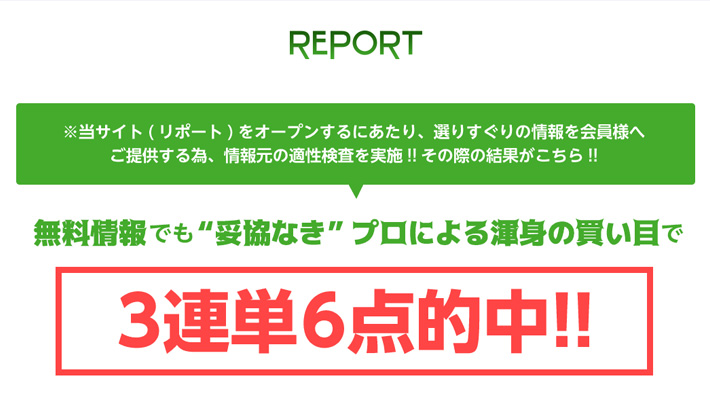 競馬予想サイト リポート（REPORT）