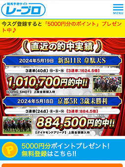 競馬予想サイト レープロ 口コミ 評判 検証