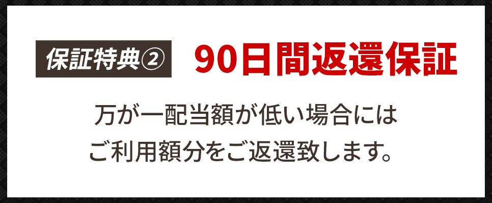 90日間の返還保証